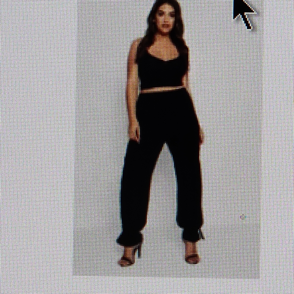 Cute Trousers with tie at ankle